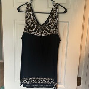 Lucky Brand Womens Embroidered Tank